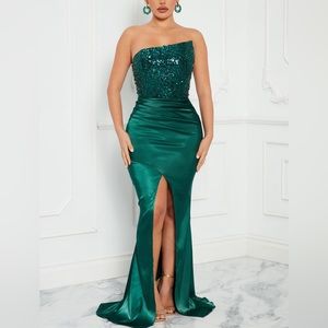 Emerald Sequin gown